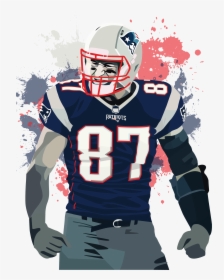 New England Patriots Clipart Original - Rob Gronkowski Vector, HD Png Download, Transparent PNG