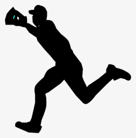 Transparent American Football Player Silhouette Png - Baseball Catch Silhouette Png, Png Download, Transparent PNG
