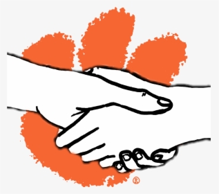 Clemson Tiger Paw Logo - Hand In Hand Clipart, HD Png Download, Transparent PNG