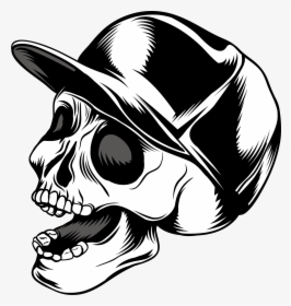 Skull Calavera Cap Euclidean Vector Baseball Clipart - Vector Skull Png Free, Transparent Png, Transparent PNG
