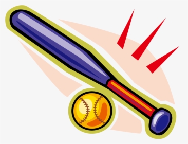 Transparent Baseball Bat Clipart Png - Bat And Ball Clip Art, Png Download, Transparent PNG