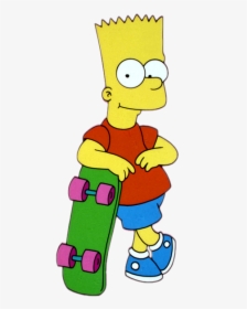 Bart Simpson With Skateboard, HD Png Download, Transparent PNG
