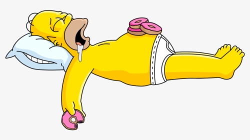 Homer Simpson Laying Down, HD Png Download, Transparent PNG