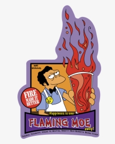 The Simpsons Logo Png Transparent - Sticker Flaming Moe Los Simpson, Png Download, Transparent PNG