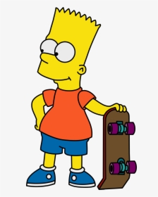 Bart Simpson Skateboard - Bart Simpson With Skateboard, HD Png Download, Transparent PNG