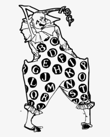 Vintage Clown Black And White Clipart Scary, HD Png Download, Transparent PNG