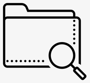 Search Folder Icon - File Folder Clipart Outline Png, Transparent Png, Transparent PNG