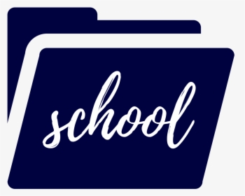School Folder Navy - School Folder Icon Png, Transparent Png, Transparent PNG