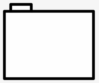 White Folder Icon Png - Monochrome, Transparent Png, Transparent PNG