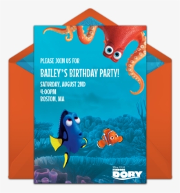 Finding Dory Birthday Invitations Template, HD Png Download, Transparent PNG