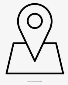 Map Pin Coloring Page - Icon, HD Png Download, Transparent PNG