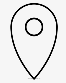 Map Pin Coloring Page - Circle, HD Png Download, Transparent PNG
