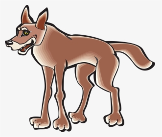 Body, Animal, Tail, Coyote - Coyote Cartoon Clipart, HD Png Download, Transparent PNG