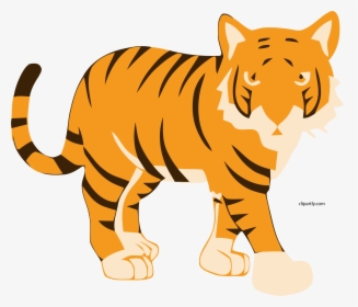 New Sitting Tiger Clipart Png New Stripped Bengal Tiger - Transparent Background Cute Tiger Clipart, Png Download, Transparent PNG