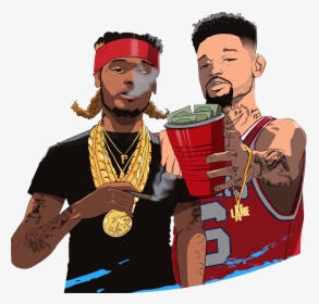 Clip Art Migos Drawing - Money Hoes And Flows, HD Png Download, Transparent PNG