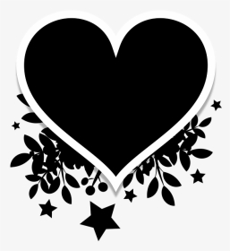 Silhouette Heart Black Design Symbol Emblem - Yoga Pictures For Drawing, HD Png Download, Transparent PNG