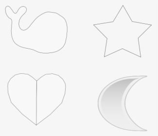 Heart Silhouette Svg Clip Arts - Moon, HD Png Download, Transparent PNG