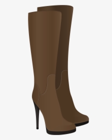 Female Brown Boots Png Clipart - Riding Boot, Transparent Png, Transparent PNG
