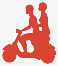 Illustration Scooter Vector Graphics Drawing Silhouette - Scooter Silhouette, HD Png Download, Transparent PNG