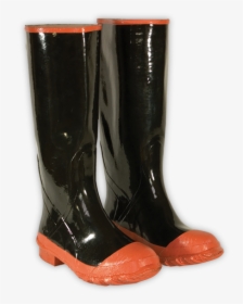 Rain Boot Png Transparent - Black And Red Rubber Boots, Png Download, Transparent PNG