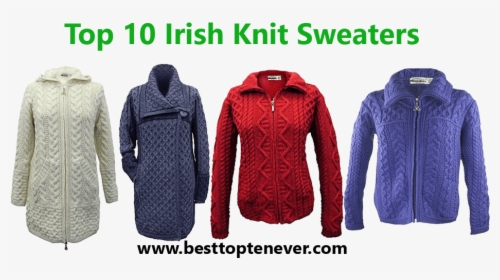 Irish Knit Sweaters For Women - Leather Jacket, HD Png Download, Transparent PNG
