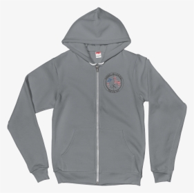 Grey Poly-cotton Blend Hoodie Zip Up Sweater - Hoodie, HD Png Download, Transparent PNG