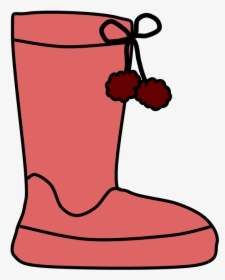 Boots, Pom-poms, Snow, Rain, Pink, Red - Snow Boot, HD Png Download, Transparent PNG