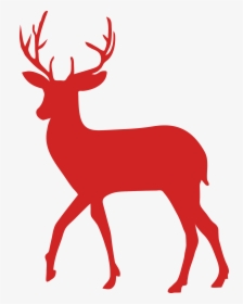 Red Deer Moose Vector Graphics Fallow Deer - Transparent Background Deer Silhouette Png, Png Download, Transparent PNG