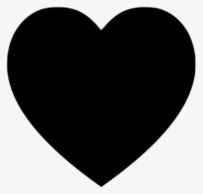 Heart Black Button Symbol Of Interface For Social Likes - Black Heart Clipart, HD Png Download, Transparent PNG
