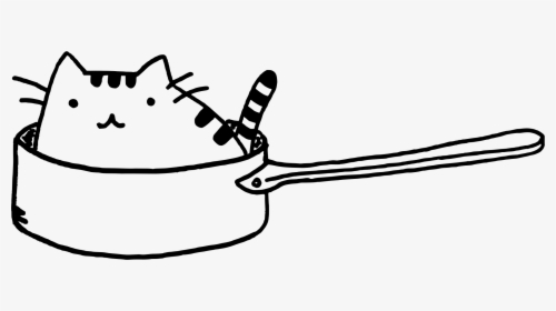 Cat In A Pan Clip Arts - Funny Cat Clip Art, HD Png Download, Transparent PNG