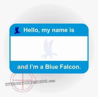Transparent Name Tag Clipart - Blue Falcon Name Tag, HD Png Download, Transparent PNG