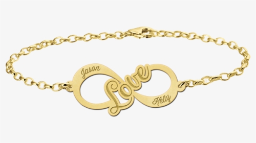 Golden Infinity Bracelet Love - Gold Zodiac Bracelet, HD Png Download, Transparent PNG