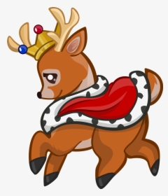 See Here Free Clip Art Deer Silhouette - Cartoon, HD Png Download, Transparent PNG