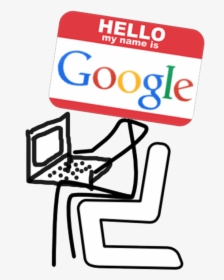 Hello, I M Googlebot - Stick Figure Sitting In Chair, HD Png Download, Transparent PNG