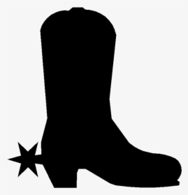 Cowboy Boot Clip Art - Black Cowboy Boot Clipart, HD Png Download, Transparent PNG