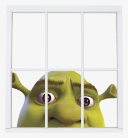 Transparent Shrek Face Download - Shrek In A Window, HD Png Download, Transparent PNG