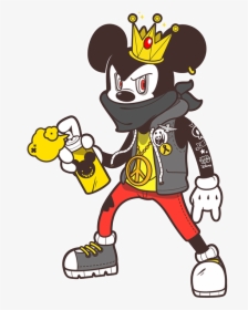 Mice King On Behance - Gangsta Mickey Mouse Drawing, HD Png Download, Transparent PNG