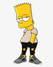Bart Bape Supreme Logo - Los Simpson Png Bart, Transparent Png, Transparent PNG