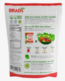 Brads Kale Chips Nutrition Facts, HD Png Download, Transparent PNG