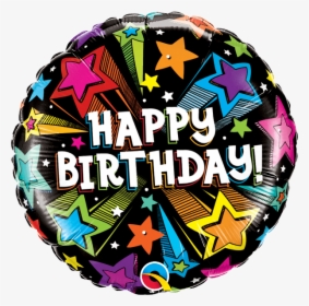 Birthday Colorful Shooting Stars Balloon      Data - Balloon, HD Png Download, Transparent PNG