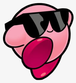 Transparent Cool Png Images - Kirby With Sunglasses, Png Download, Transparent PNG