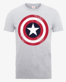 Marvel Avengers Assemble Captain America Distressed - Camisetas Capitan America Mujer, HD Png Download, Transparent PNG