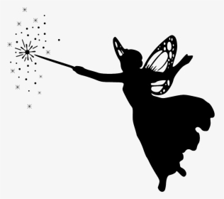 Fairy Silhouette Transparent Background Great Free - Transparent Background Fairy Silhouette Clipart, HD Png Download, Transparent PNG