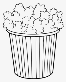 How To Draw Popcorn - Easy Vertical Line Drawing, HD Png Download, Transparent PNG