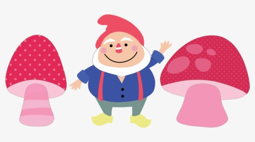 Gnome And Mushrooms Clip Arts - Garden Gnome Clipart Transparent, HD Png Download, Transparent PNG