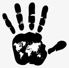 Hand Print Photo - Handprint On The World, HD Png Download, Transparent PNG