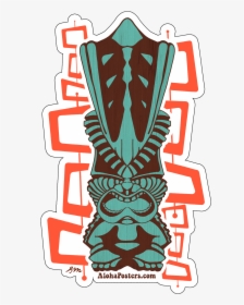 Alohaposters Retro Tiki Sticker - Illustration, HD Png Download, Transparent PNG