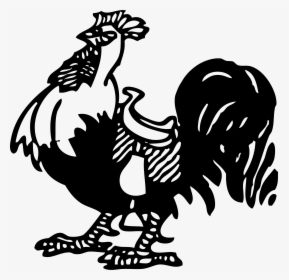 Rooster With A Saddle Clip Arts - Rooster Wearing A Saddle, HD Png Download, Transparent PNG