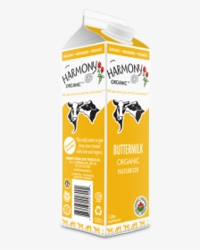 Organic Buttermilk One Litre Carton - Milk Carton Png, Transparent Png, Transparent PNG