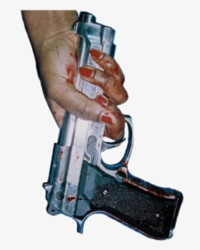 #gun #guns #aesthetic #blood - Bloody Glock, HD Png Download, Transparent PNG